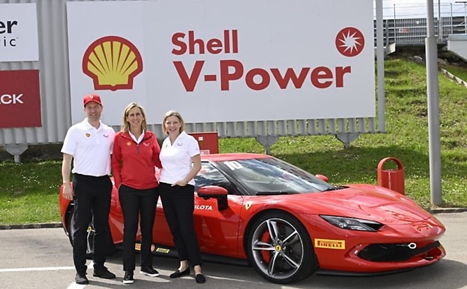 Shell Executives unveil the new Shell V-Power NiTRO+ Premium Gasoline alongside our innovation partners, Scuderia Ferrari in Maranello, Italy.